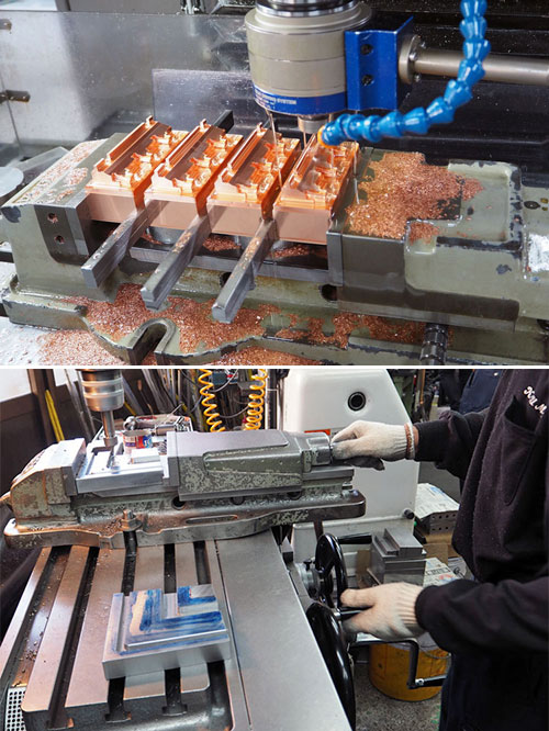 ゴム金型製造の様子